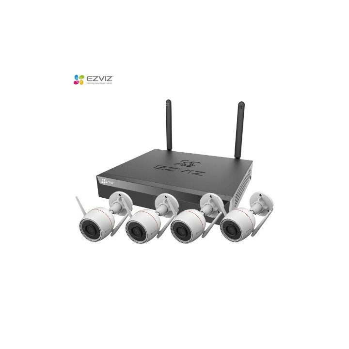 CS-BW3844 Kit 4 caméras jusqu'à 8 cam 5MP, résolution 2k+, Wifi