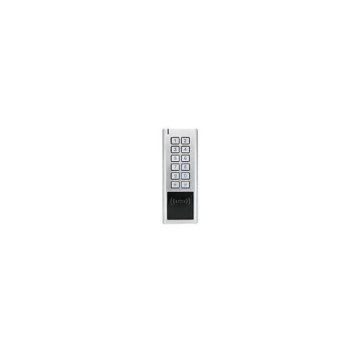 Clavier métal avec lecteur em/mifare 2 col 1 relais 600 utilisateurs et wiegan b