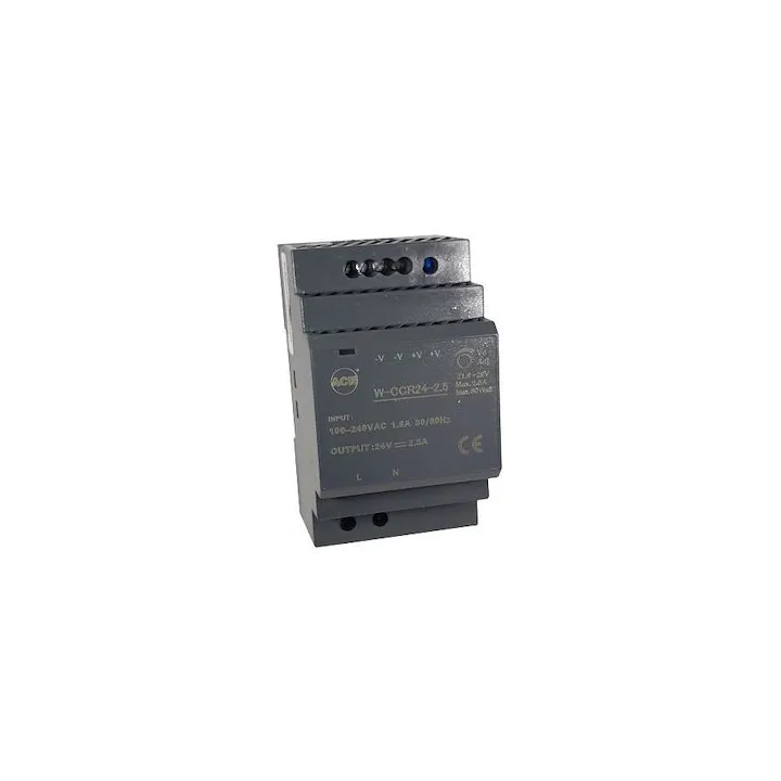 Alimentation Rail-Din 2,5A 24Vcc 3U
