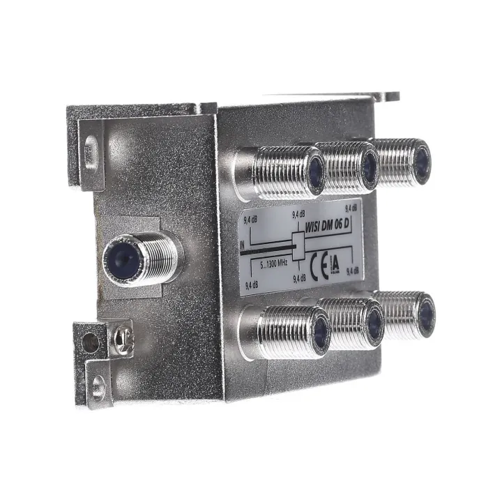 Répartiteur 6 Sorties Symétriq. Pertes(862/1300 Mhz):9,4/10,5 Db