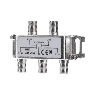 Répartiteur 4 Sorties Symétriq. Pertes(862/1300 Mhz):7,1/7,9 Db