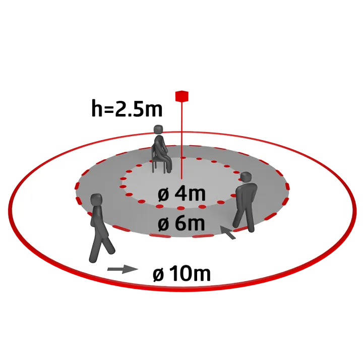 Pd3N-1C-Fp Micro Détecteur De Mouvement 360° Faux Plaf. Teleco. Ip23 Ø10 M