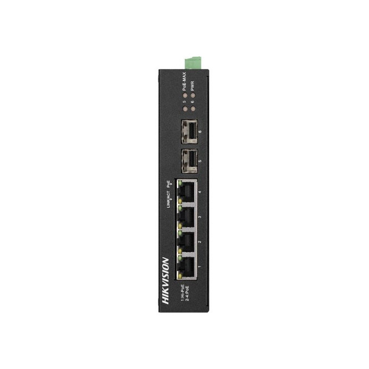 Ds-3T0506Hp-E/Hsl2 Switch Industriel 4 Ports Poe Gigabite