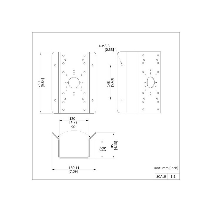 Ds-1276Zj-P-Y Fixation D'Angle Pour Panovu Et Speed Dome