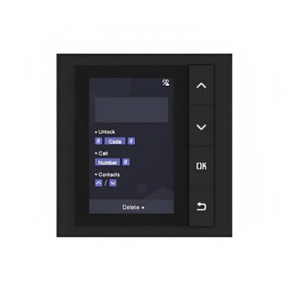 Ds-Kd-Dis Pro Série Kd8 Modular Porte Station, 3.5" Lcd Display Module, 4-Buttons, Noir