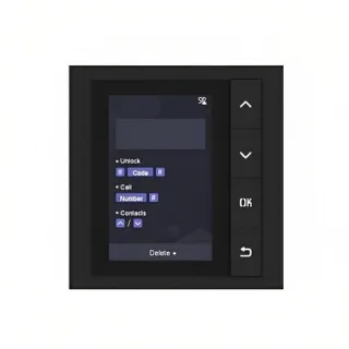 Ds-Kd-Dis Pro Série Kd8 Modular Porte Station, 3.5" Lcd Display Module, 4-Buttons, Noir