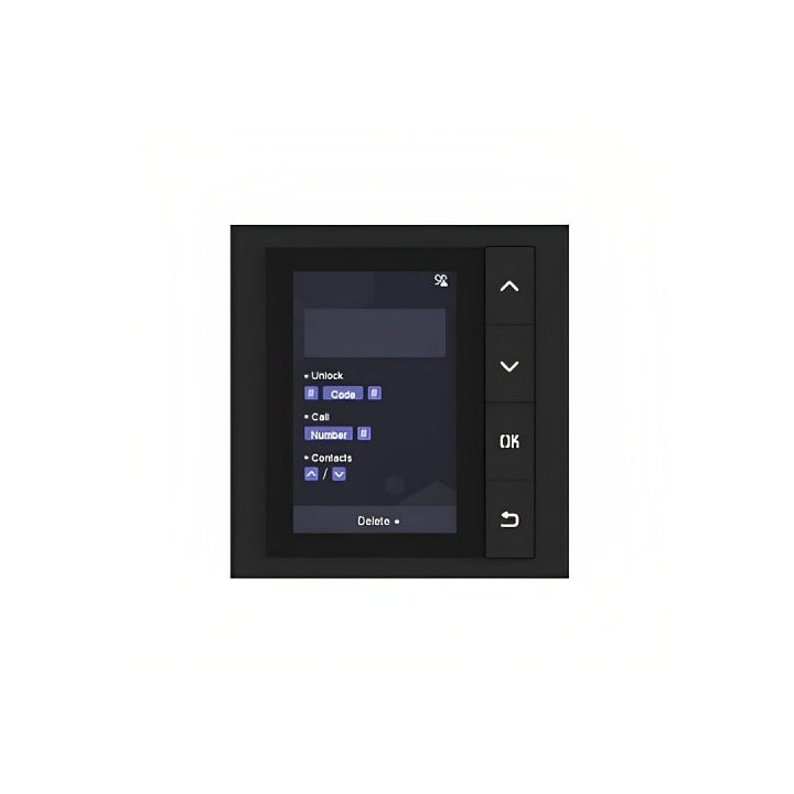 Ds-Kd-Dis Pro Série Kd8 Modular Porte Station, 3.5" Lcd Display Module, 4-Buttons, Noir