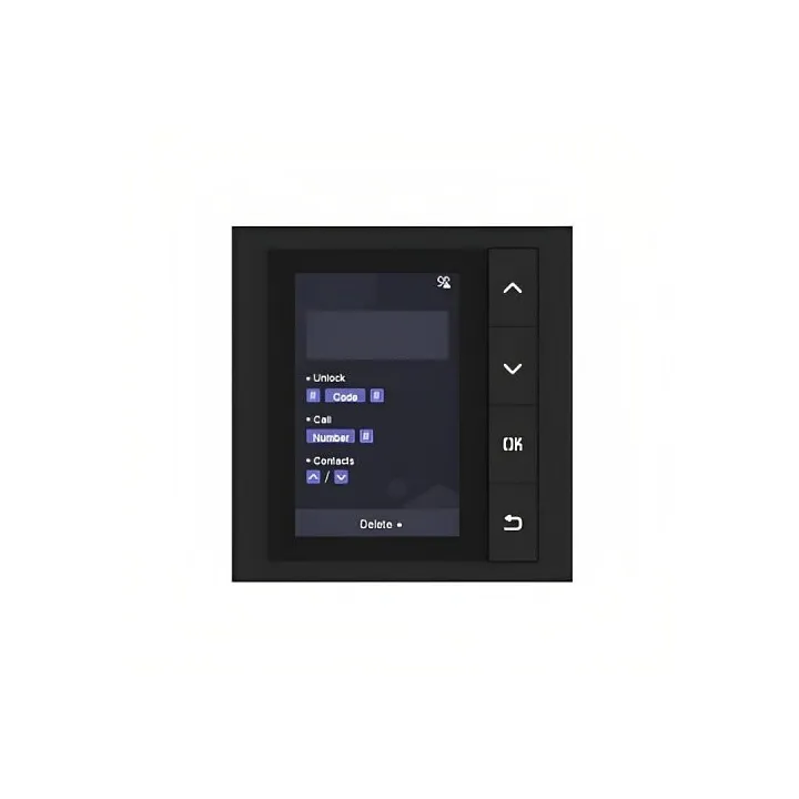 Ds-Kd-Dis Pro Série Kd8 Modular Porte Station, 3.5" Lcd Display Module, 4-Buttons, Noir