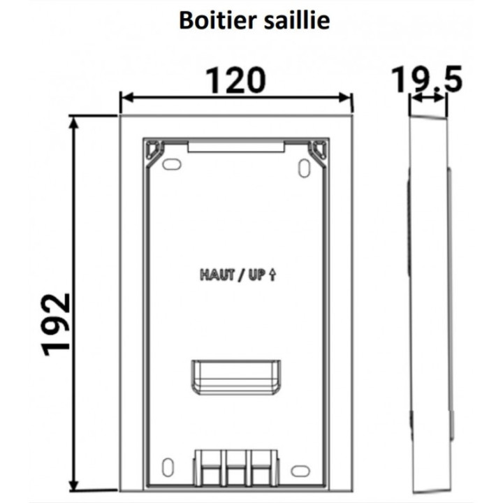 Boîtier Pour Clavier Codé Haus Compact-Pose Saillie-Finit Argent