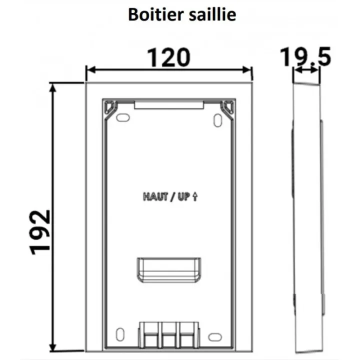 Boîtier Pour Clavier Codé Haus Compact-Pose Saillie-Finit Argent