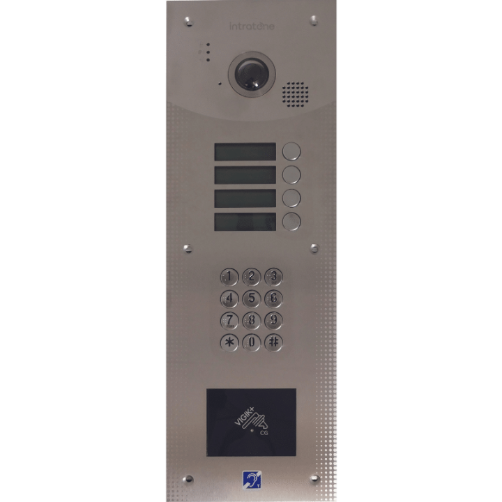 Interphone 4 Bouton D'Appel San Clav+Lecteur De Proxi Vigik®