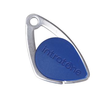 Badge Électronique Mifare-Insert Inox Gravé-Bleu