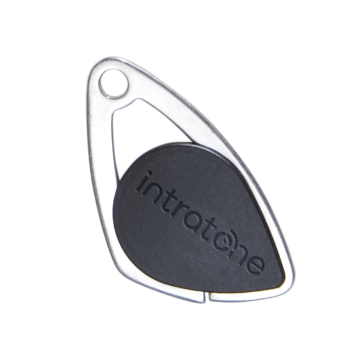 Badge Électronique Mifare-Insert Inox Gravé-Noir