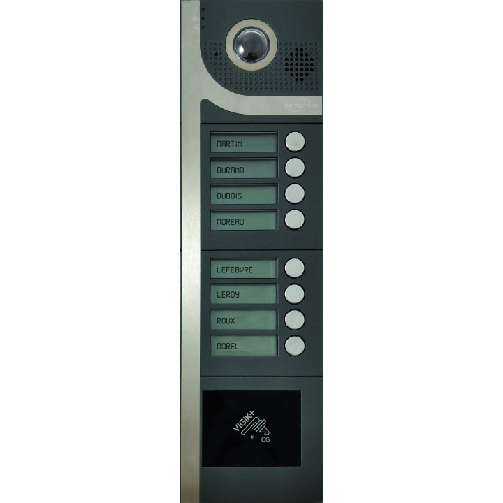 Kit Interphone 4B Sans Clavier + Centrale 1 Porte - Saillie - Anthracite