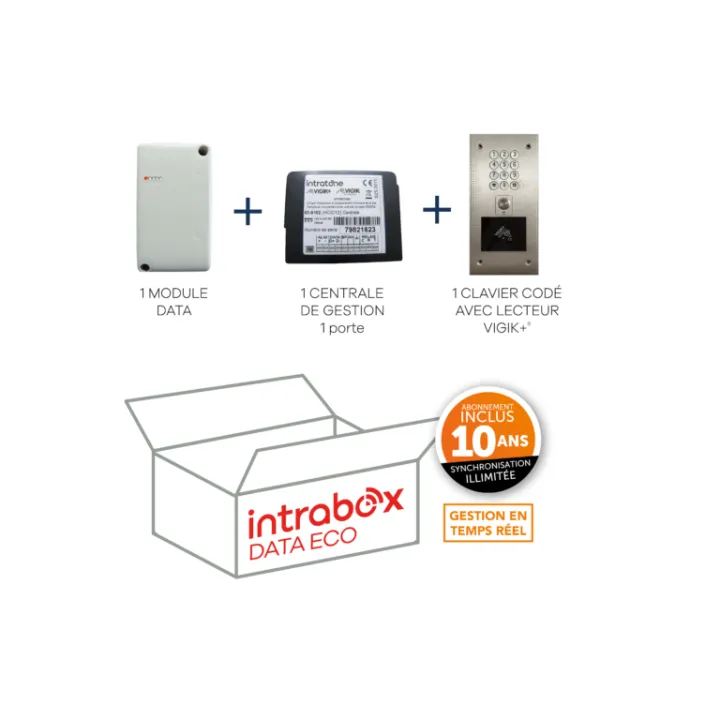 Intrabox Data Eco Clavier Codé Lecteur Vigik+® Mains-Libres - Inox