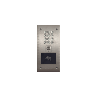 Clavier codé 12 touches avec lecteur  Vigik+® mains-libres - inox