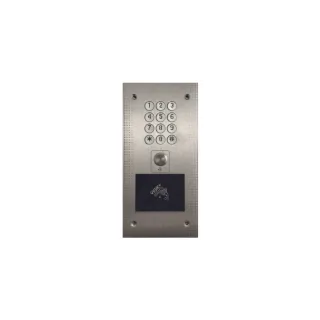 Clavier codé 12 touches avec lecteur  Vigik+® mains-libres - inox