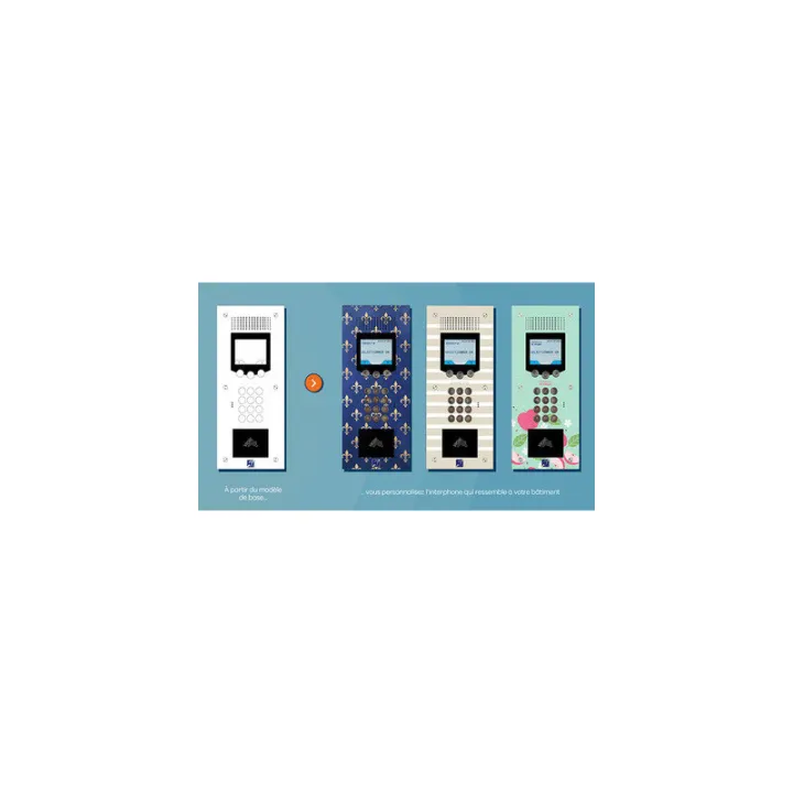 Kit interphone Vendone  Smile + centrale 1 porte - encastrée - inox