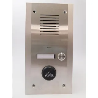 Interphone Audio Appel Gardien 1B Avec Lecteur Vigik+® - Encastrée - Inox