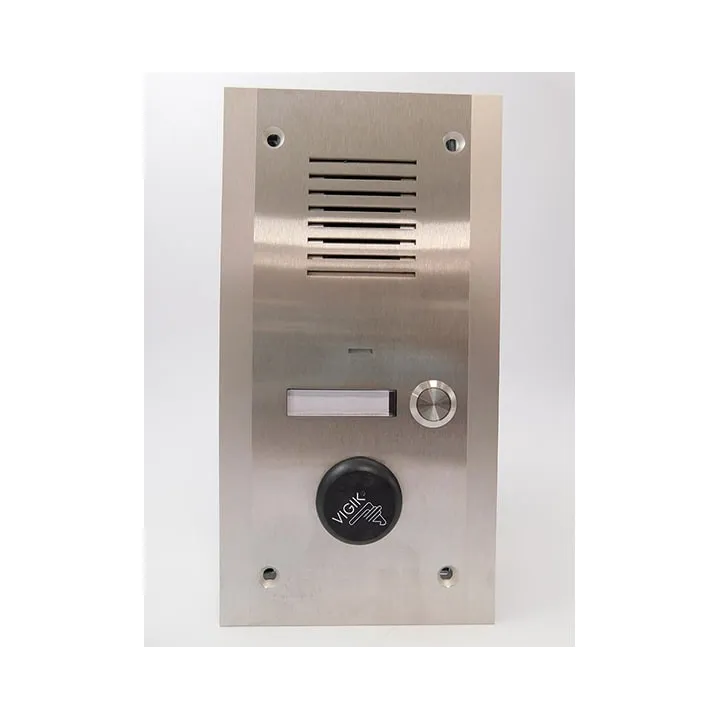 Interphone Audio Appel Gardien 1B Avec Lecteur Vigik+® - Encastrée - Inox