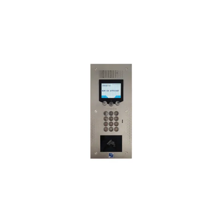 Kit Interphone Vendone Smile + Centrale 1 Porte - Encastrée - Inox