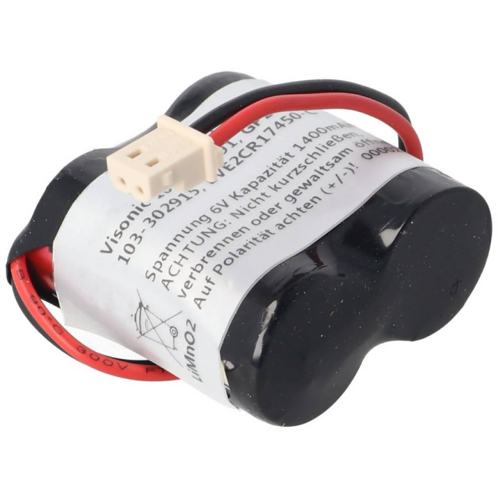 Pack Bat 6V 14Ah Lithium 2Cr123A + Con Molex- Gaine