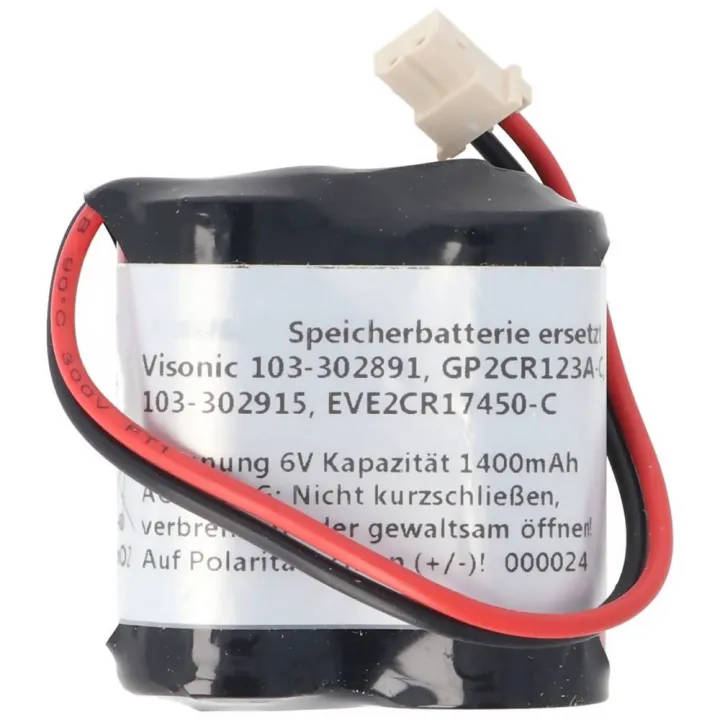 Pack Bat 6V 14Ah Lithium 2Cr123A + Con Molex- Gaine
