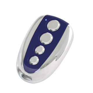 Emetteur 4 Canaux 868 Mhz, Rolling Code, Xp Et Rw+,Bleu & Chromé
