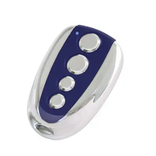 Emetteur 4 Canaux 868 Mhz, Rolling Code, Xp Et Rw+,Bleu & Chromé