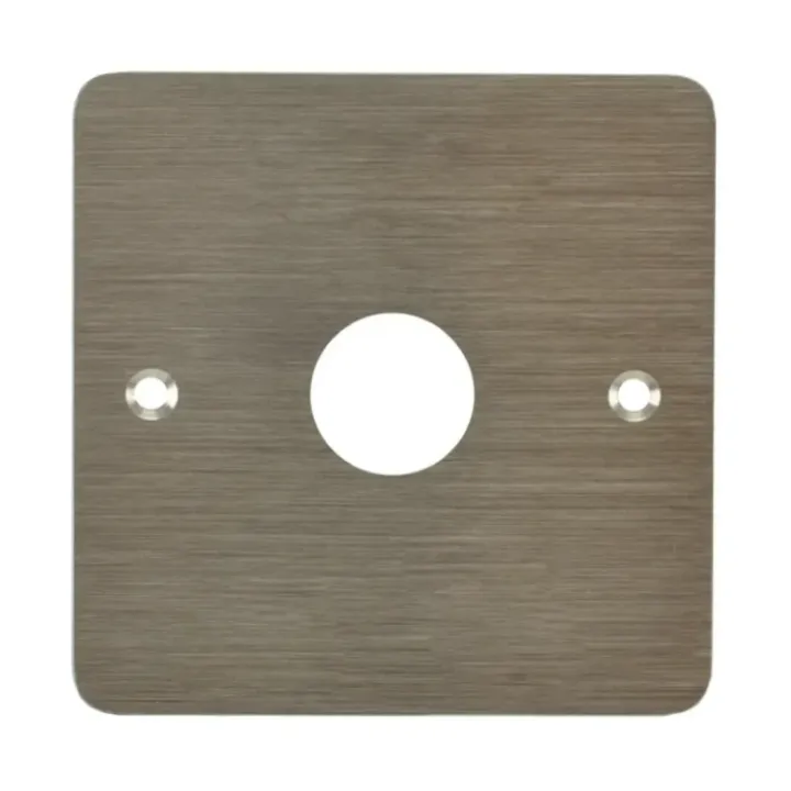 Plaque Acier Inoxydable 80 X 80 Mm Perçage Diam. 19 Mm