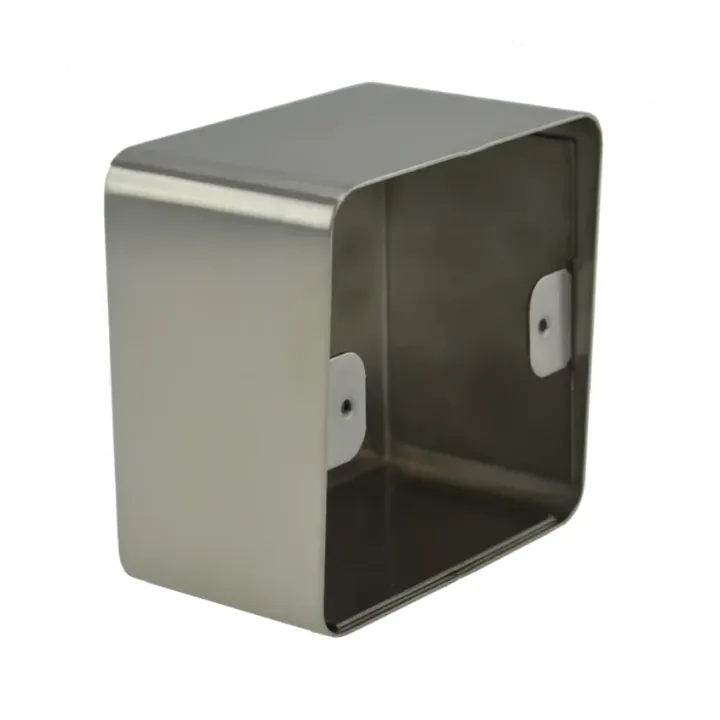Boîtier Acier Inoxydable 82,5 X 82,5 X 48/52 Mm Pour Plaque 80 X 80 Mm