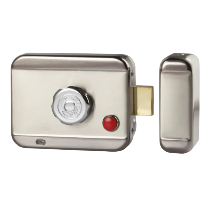 Serrure Électrique Applique 6000 N À Émission 12-24V Dc Bouton Moleté + Bp Tp