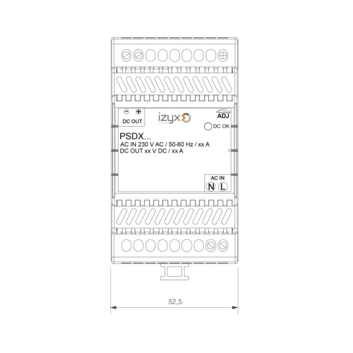 Alimentation Rail Din 3M 230V Ac / 12V Dc (12-14V) / 2,8A