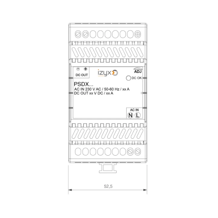 Alimentation Rail Din 3M 230V Ac / 12V Dc (12-14V) / 2,8A