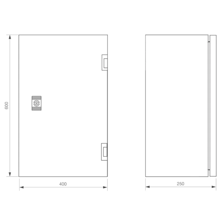 Coffret Étanche Pswb Ip 66 En Métal 400 X 600 X 250 Mm Avec Plaque De Fond