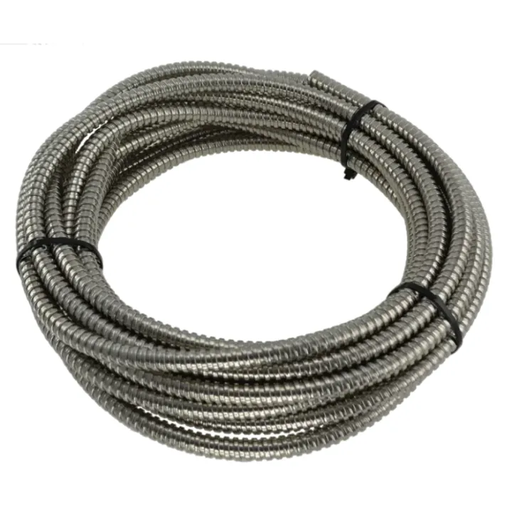Passage De Câble En Rouleau De 10 M Diamètre 12/9,5 Mm Gaine En Acier Zingué