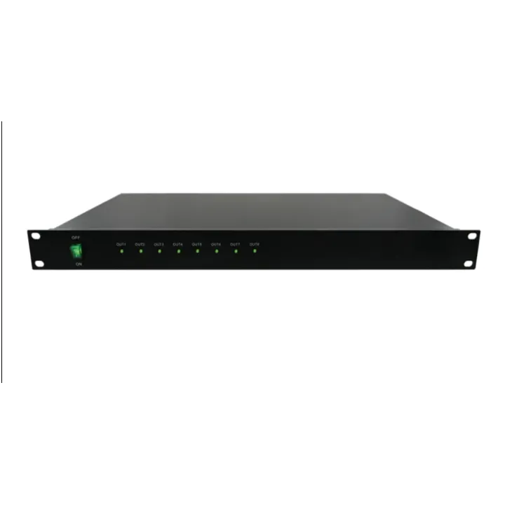 Alimentation Multivoie Rack 19» 1U 230V Ac/12V Dc/10A/8 Sortie