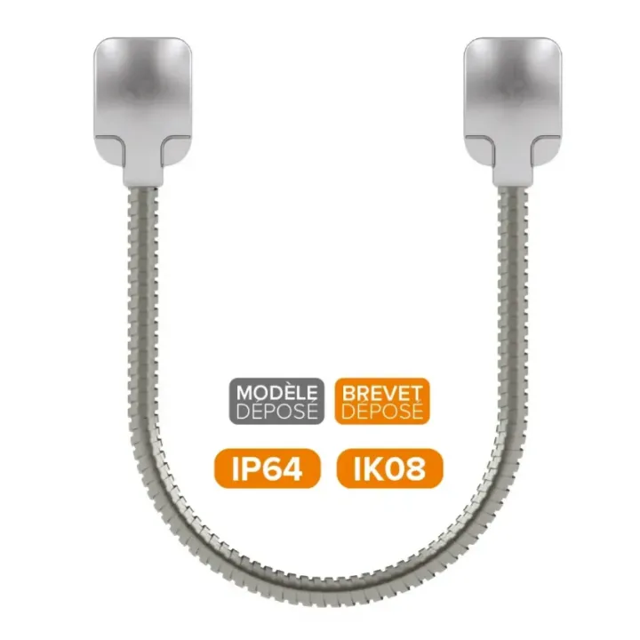 Passage De Câble Ap 60 Cm 12/9,5 Mm Gaine Acier Zingué Ip64 Ik08