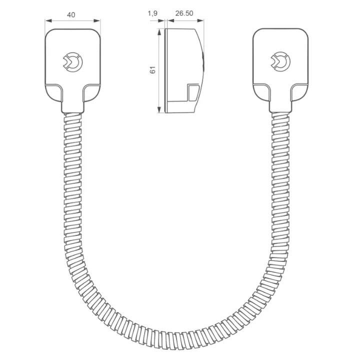 Passage De Câble Ap 60 Cm 12/9,5 Mm Gaine Acier Zingué Ip64 Ik08