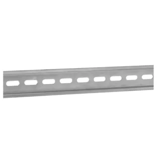 Rail Din Omega En Acier 35 X 7,5 Mm Longueur 2 M Trous Oblongs 15 X 6,1 Mm
