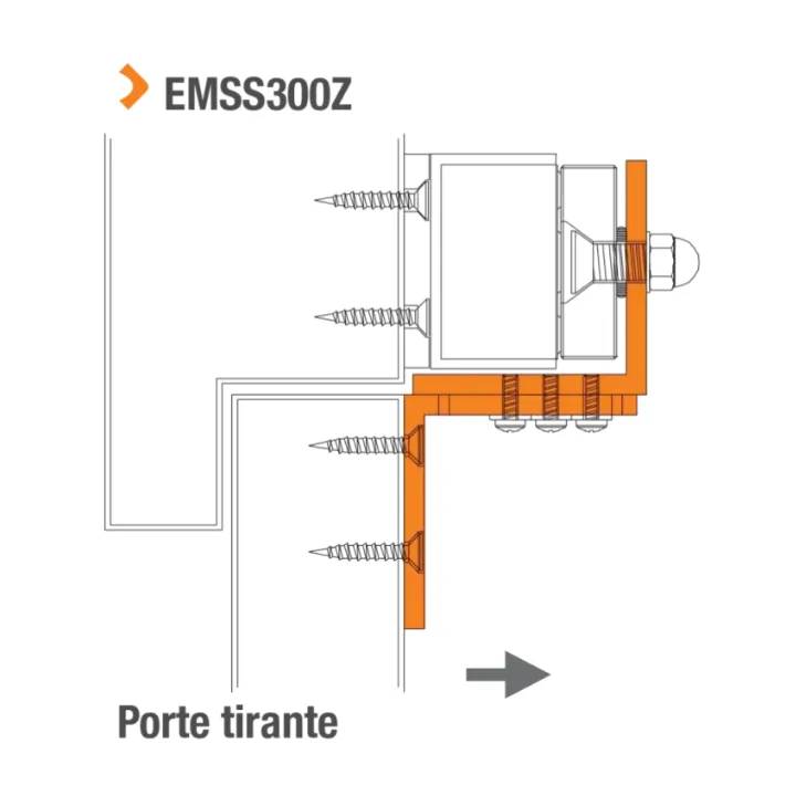 Equerre Ajustable En Z Pour Ventouse Em Emss300