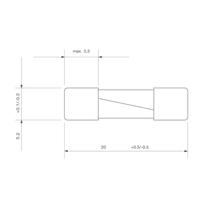 Fusibles Verre 5 X 20 Mm 6.3A / 250V Ac Fusion Temporisé T - Lot De 10 Pc