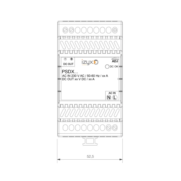 Alimentation Rail Din 3M 230V Ac / 48V Dc (48-56V) / 0,9A