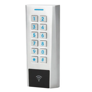 Clavier/Lect. Rfid Axk4 Métal Ip66 13.56 Mhz Ms 12/24V Ac/Dc 999U 2R S0 Elec. D.