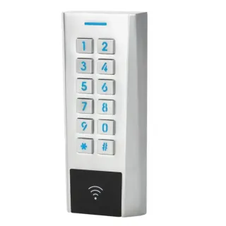 Clavier/Lect. Rfid Axk4 Métal Ip66 13.56 Mhz Ms 12/24V Ac/Dc 999U 2R S0 Elec. D.