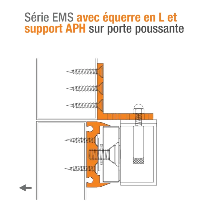Ventouse Em Applique 300 Lbs 12/24V Dc Contact Hall / Led - Nf S 61-937