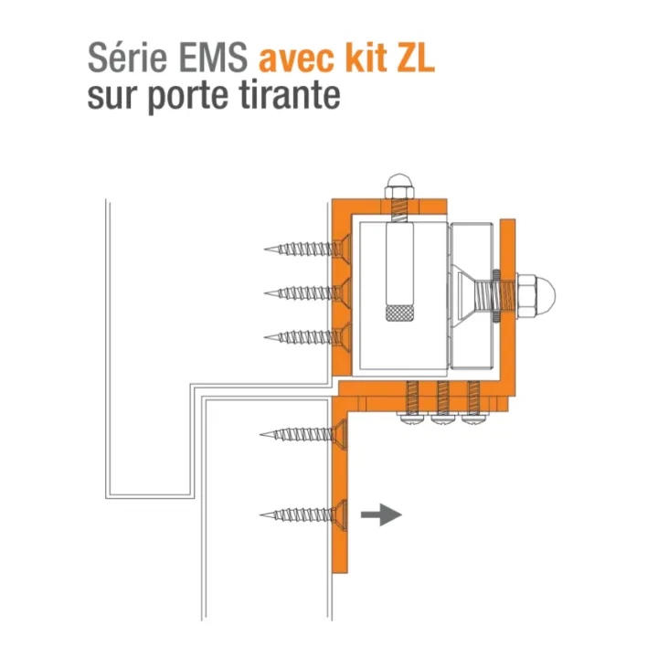 Ventouse Em Applique 300 Lbs 12/24V Dc Contact Hall / Led - Nf S 61-937