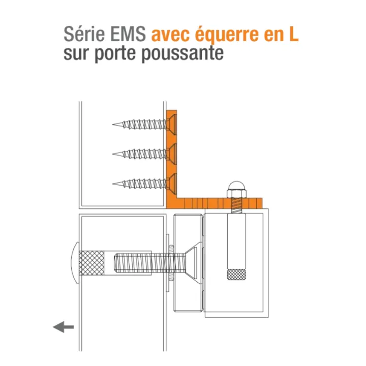 Ventouse Em Applique 300 Lbs 12/24V Dc Contact Hall / Led - Nf S 61-937
