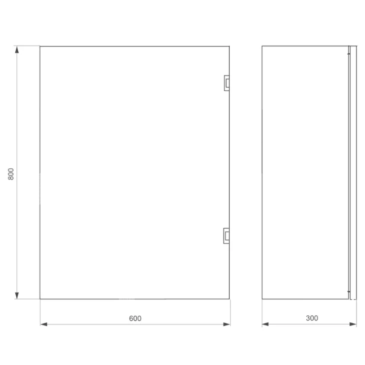 Coffret Étanche Pswb Ip 66 En Métal 600 X 800 X 300 Mm Avec Plaque De Fond