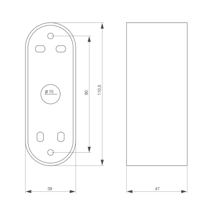 Boîtier applique aluminium pour contacteurs à clé série KSM900